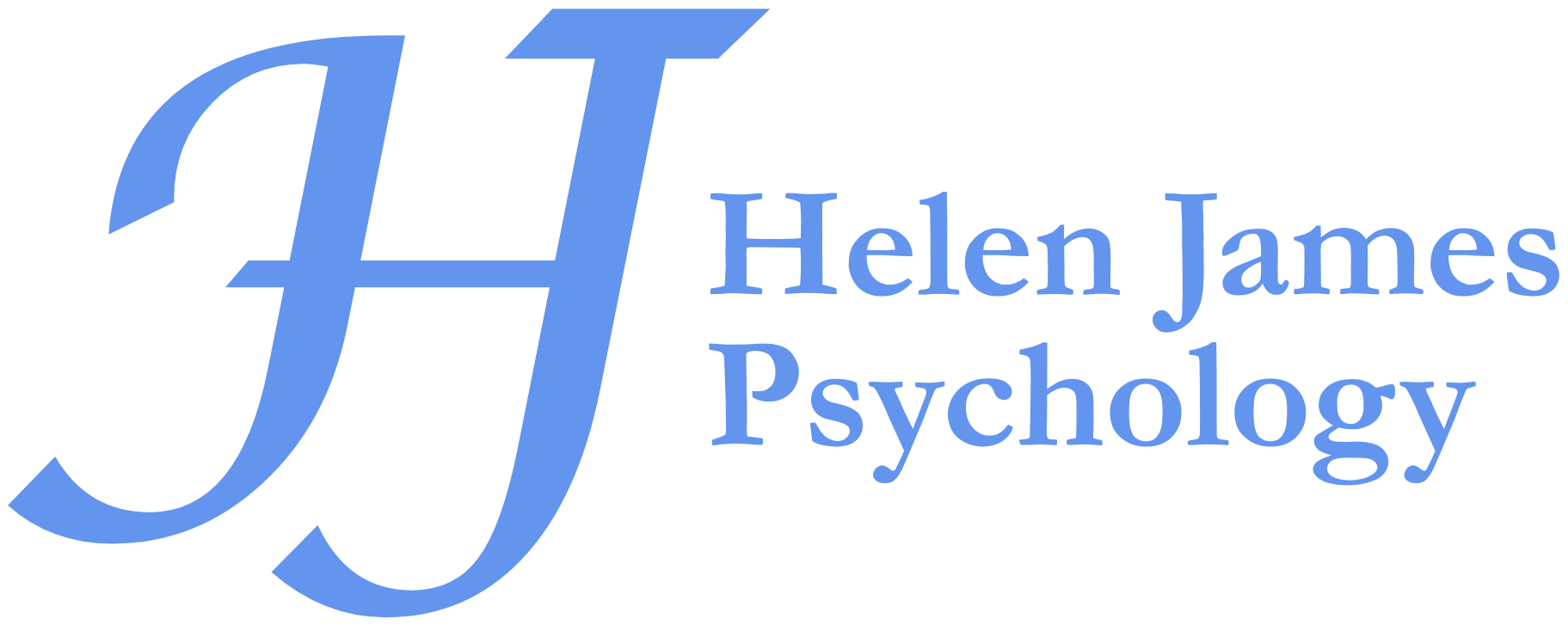 Blue logo for Helen James Psychology